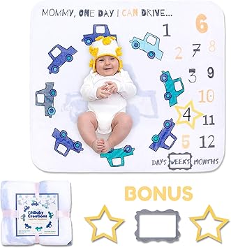 baby milestone blanket size