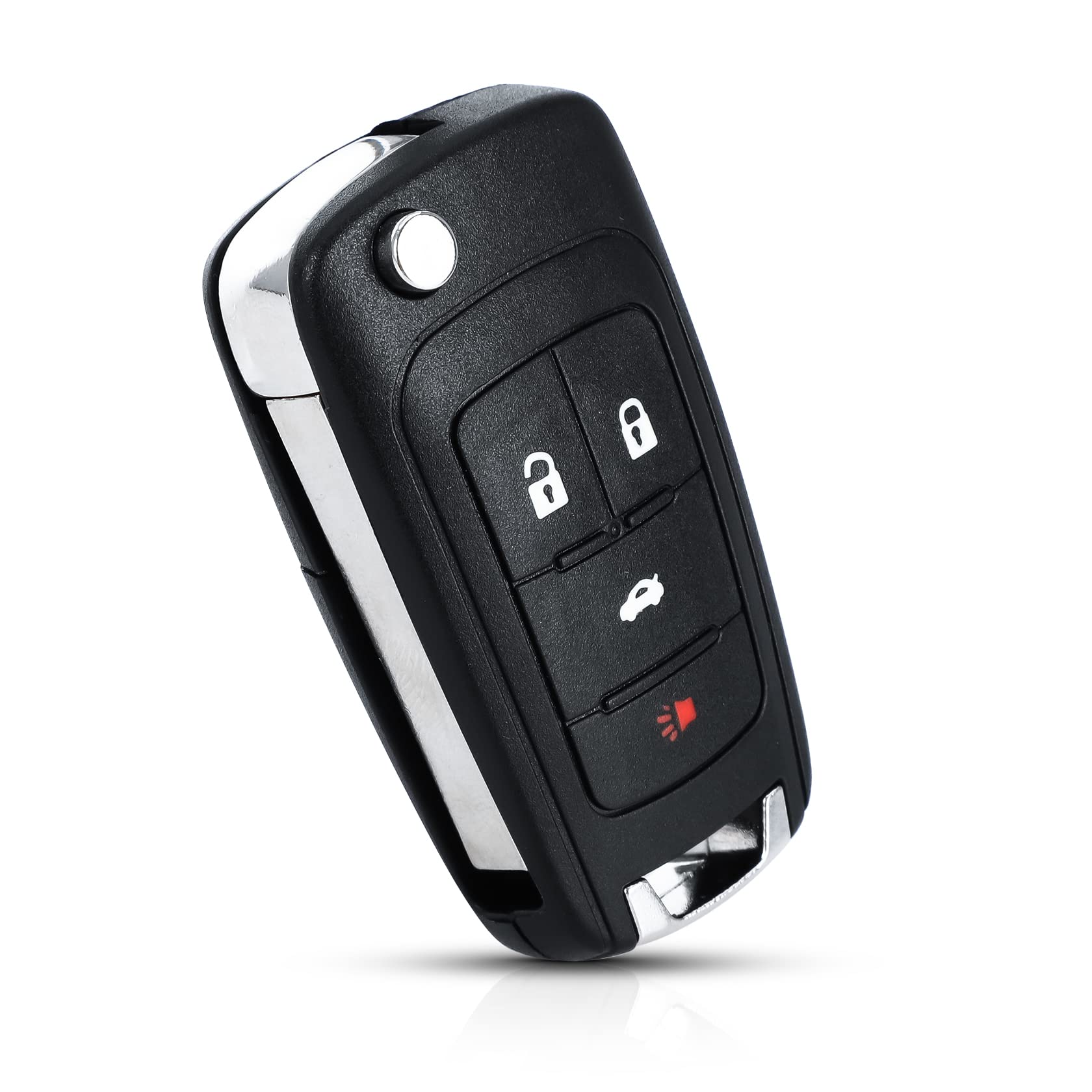 Photo 1 of CarBole Keyless Entry Remote Control Key Fob Flip Folding 4 Button Car Door Lock Security Alarm System Replacement for Chevy 2010-2016 Camaro, 2010-2016 Cruze, (OHT01060512)