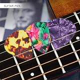 kuou Guitar Picks 20 Pcs Celluloid Plectrums 0.46-1.2mm Assorted Case view 6