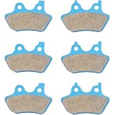 Ceramic Brake Pads Front and Rear for Harley Davidson FLHTCU-I Electra Glide Ultra Classic 2000-2007 and more, Replacement Disc Brake Pad Kit