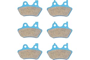 CHABUSHI Ceramic Brake Pads Front and Rear for Harley Davidson FLHTCU-I Electra Glide Ultra Classic 2000-2007 and more, Replacement Disc Brake Pad Kit
