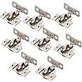 Blum 33B355AF22 Compact Face Fix Hinge 107° with Spring and Mounting Plate, incl Screws, Pack of 8