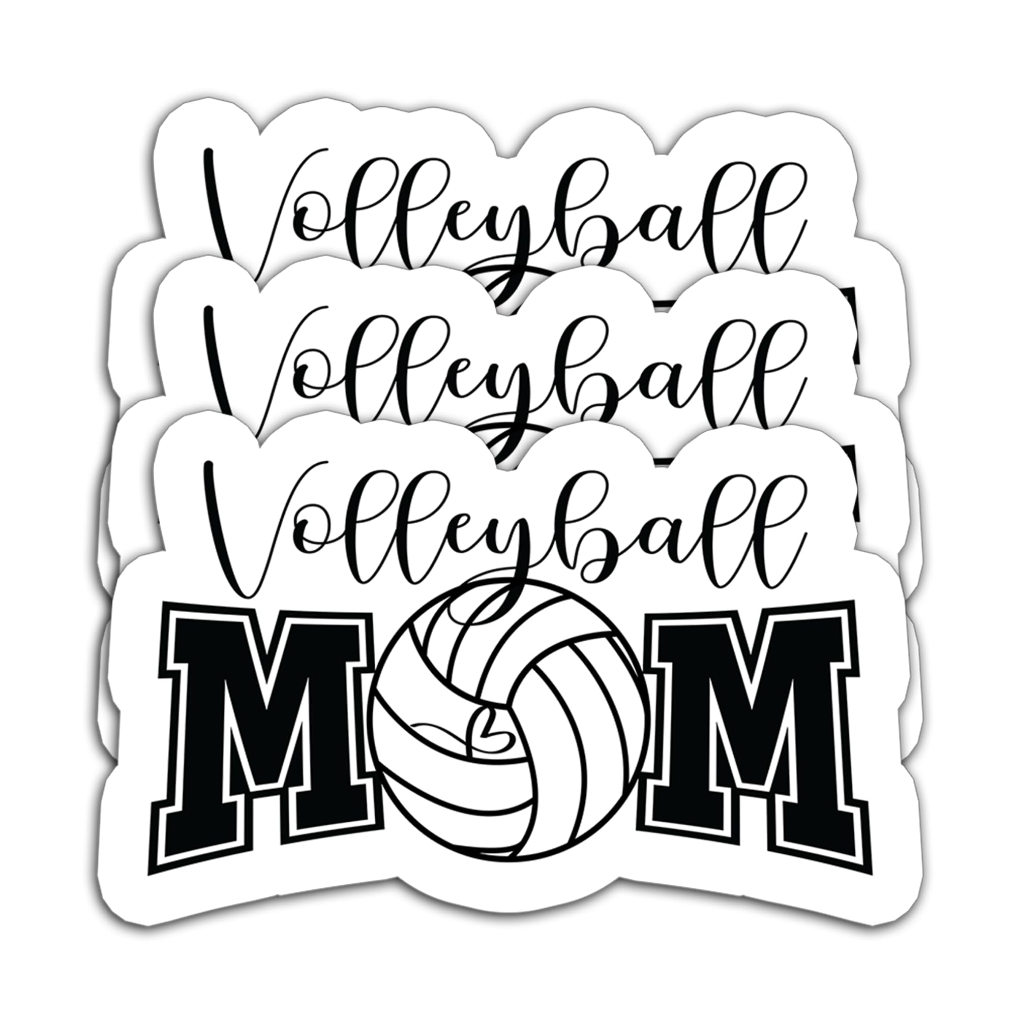Photo 1 of (3Pcs) Volleyball Mom Sticker Volleyball Mom Decals Volleyball Cutouts Volleyball Stickers Volleyball Decal, Waterproof Vinyl Decal for Books Laptop Phones Tumblers Water Bottles, Size 3 x 1.9 Inch