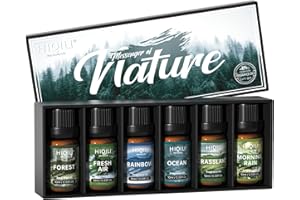 HIQILI Nature Fragrance Oil 6x10ml, Scented Oil for Candle Scents Soap Making & Diffuser, Essential Oils Set for Soy Candles Slime Home Car Aromatherapy, for Men Women Halloween Thanksgiving