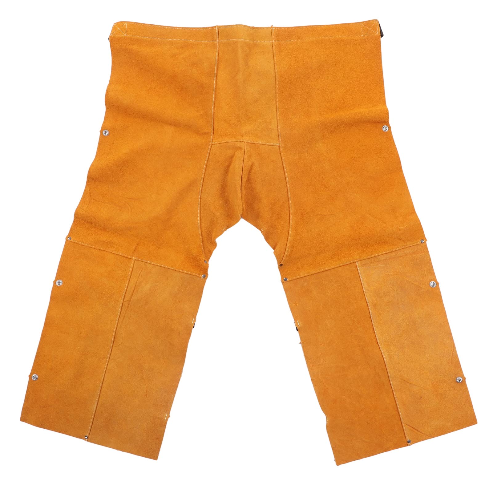 Welding pants, heat resistant and wear resistant flame retardant heat-resistant apron, adjustable split leather leggings, suitable for heavy physical labor and welding protection