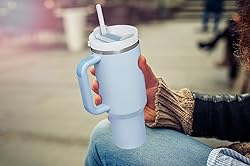 YOUEXPERT 40 oz Tumbler with Handle and Straw