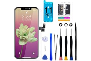Brinonac for iPhone 11 Pro Screen Replacement Kit, 5.8 inch LCD Display 3D Touch Screen Digitizer Frame Assembly Set with Repair Tools