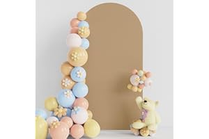 Putros Wedding Arch Cover 6.6FT Khaki Spandex Fitted Round Top Chiara Backdrop Stand Covers for Wedding Birthday Party Decoration