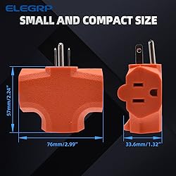ELEGRP 3-Prong Heavy Duty Power Extender to Triple
