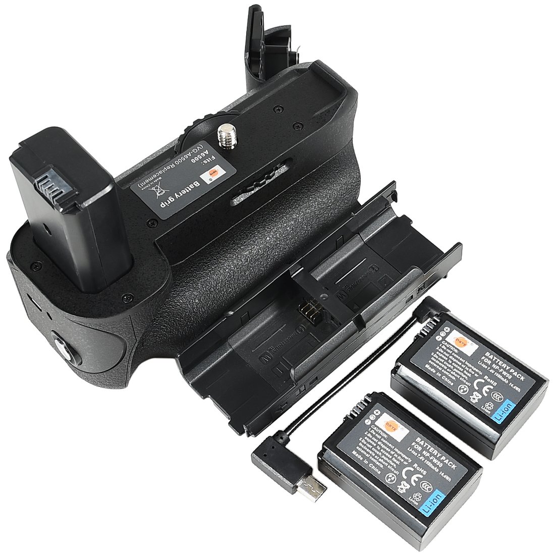 DSTE VG-A6500 Shutter Vertical Battery Grip Compatible with Sony A6500 Mirroless Camera with 2pcs NP-FW50 Battery