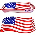 AnapoliZ 4th of July Serving Trays | 10 Pcs Plastic USA Flag Snack Trays | Patriotic Party Decorations | USA Party Serving Pl