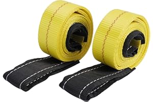 Toolly 2 Pack 6' x 2" Lift Sling Straps for Construction 10,000 Pound Capacity