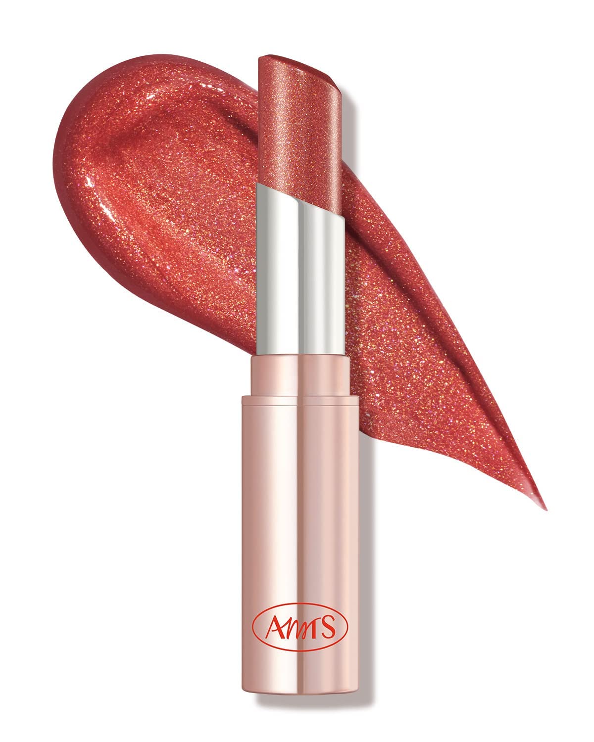 AMTS Tinted Lip Balm - Rosy Lights | Hydrating Glitter Lipstick | Pearl Shimmering Daily Lip Makeup for dry, cracked, chapped lips | korean beauty Moisture Lip Tint