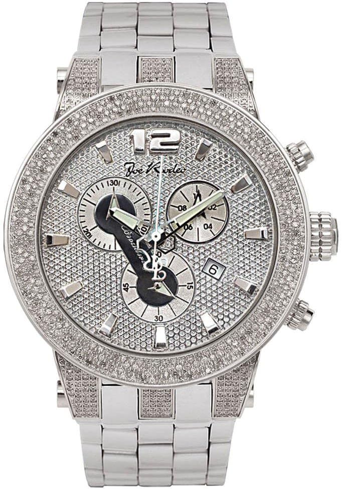Joe Rodeo Diamond Men's Watch - Broadway Silver 5 ctw