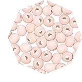 KUFUNG Natural Wooden Beads, 200PCS 10mm Wooden BeadsRound Beads Loose Beads Rustic Country Beads Suitable for DIY Jewelry Ma