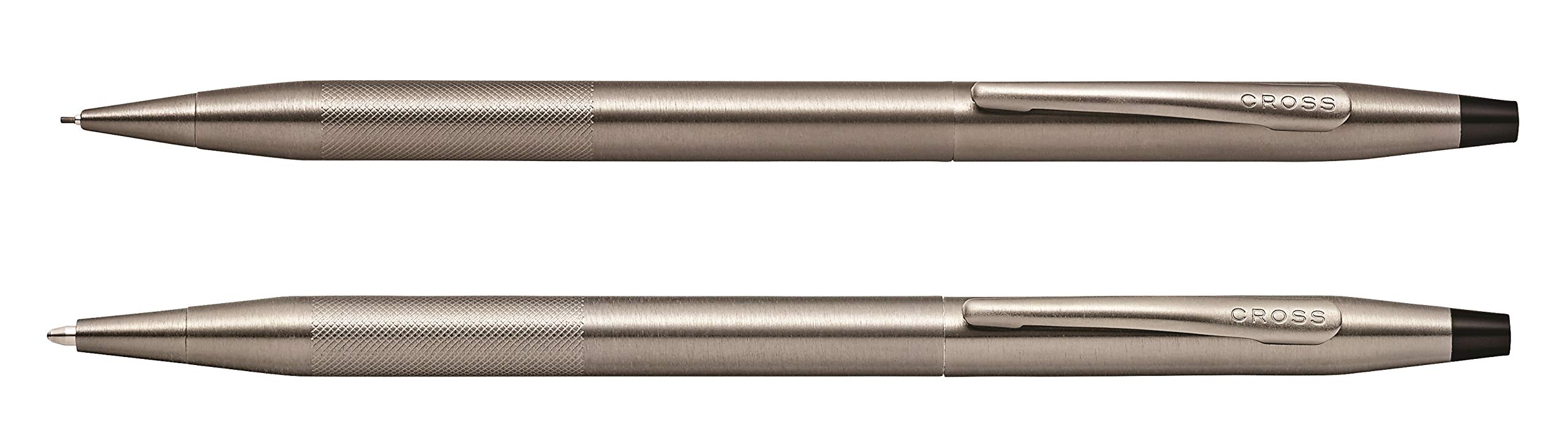 CROSS Classic Century Titanium Grey Pen and Pencil Set with Micro-knurl Detail