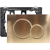 Flush Actuator Plate Compatible with Geberit 115.770.46.6 Wall Mount Toilet Dual Flush Actuator Plate Sigma01, Brushed Gold