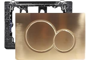 TOILTOBLE Flush Actuator Plate Compatible with Geberit 115.770.46.6 Wall Mount Toilet Dual Flush Actuator Plate Sigma01, Brushed Gold