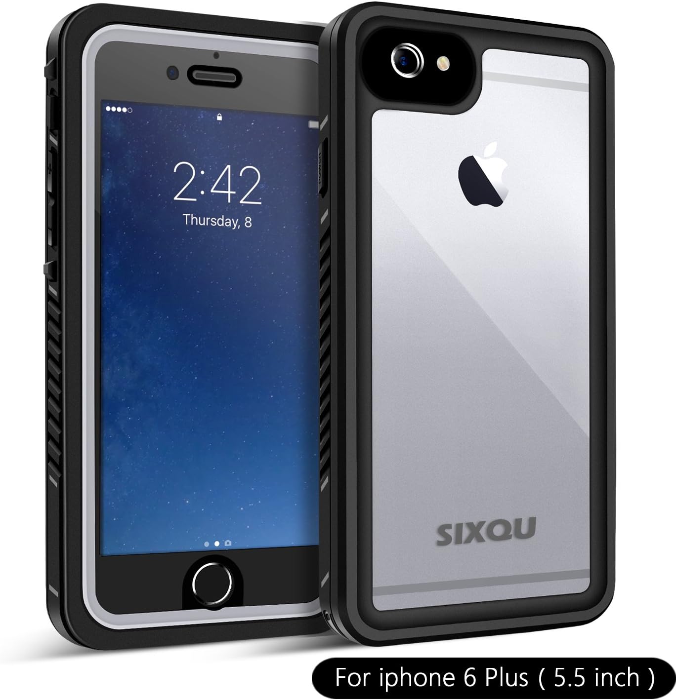 Waterproof case for iphone 6 plus & 6s plus,Six-qu Underwater Cover Full Body Protective Dirtproof Shockproof Waterproof Case for iPhone 6 plus/6s plus (5.5inch)