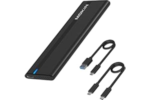 MOKiN M.2 NVMe SATA SSD Enclosure Adapter Tool-Free,USB C 3.2 Gen 2 10Gbps M.2 NVMe,6Gbps SATA PCIe M-Key(B+M Key), NVMe M.2 Enclosure Support UASP Trim for 2242/2260/2280 SSD