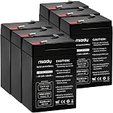 Miady 6V 5Ah Rechargeable Sealed Lead Acid Battery (6 Pack)
