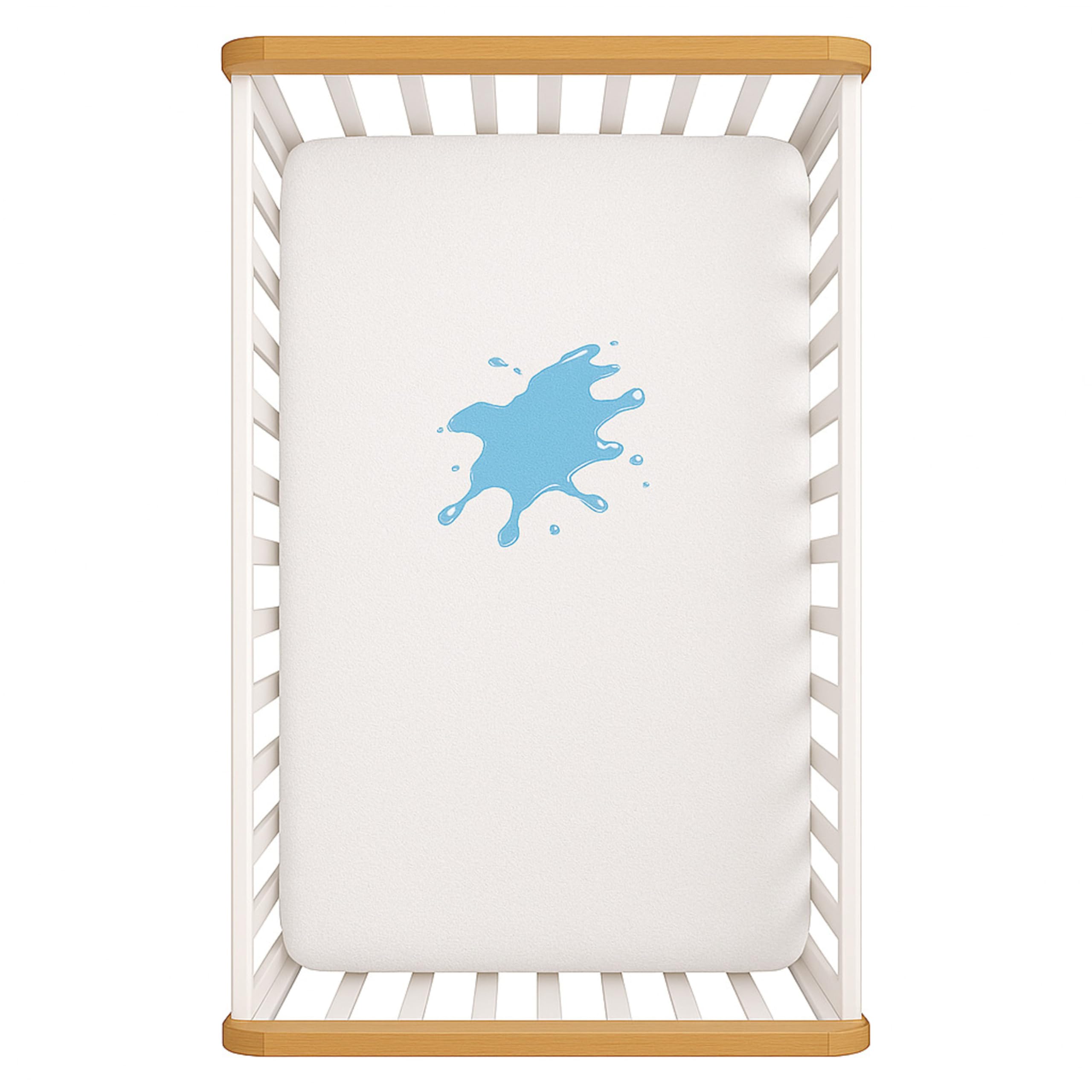 Dudu N Girlie Next2Me Terry Cotton 100 Percent Waterproof Crib Bedding Mattress Protector, 51 cm x 85 cm