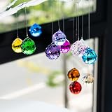 HDCRYSTALGIFTS 15pcs 30mm Crystal Ball Prism Sun Catchers Rainbow Maker view 1