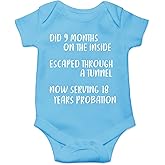 CBTwear Did 9 Month, Escaped Through a Tunnel, Serving 18 Years Baby Bodysuit Unisex Comfy Humor