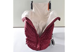 Winter Wheelchair Blanket for Adult, Thicken Fleece Lining Waterproof Wheelchair Cozy Cover Universal Fit for Manual and Powe