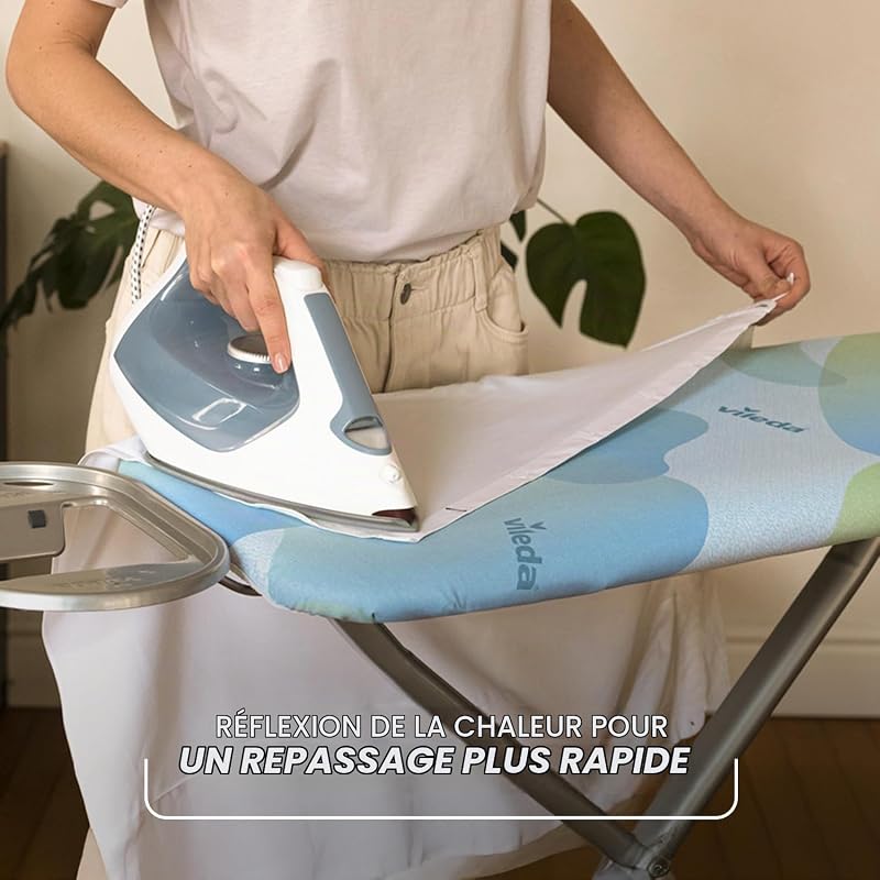 172217 Housse de planche à repasser 2 en 1 de qualité supérieure, adaptée aux planches de 110 à 130 x 30 à 45 cm, ‎bleu / vert