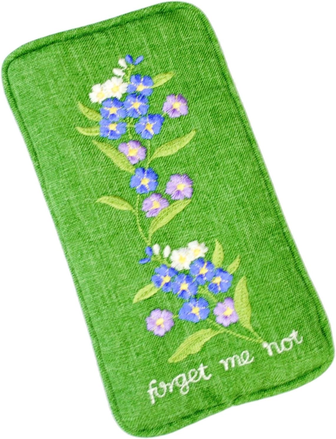 Justina Claire Double Spectacles Case in a Forget-me-Not Design, Purple, 17.5 x 10 cm (7 x 4") - Image 3