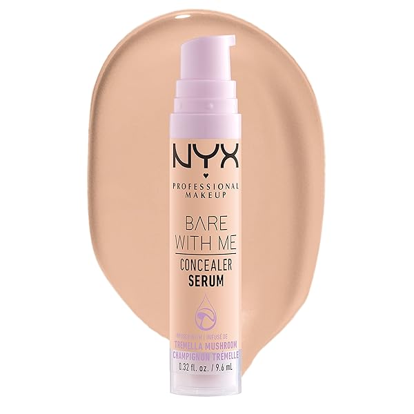 NYX PROFESSIONAL MAKEUP BARE WITH ME CONCEALER SERUM, CONCEALER MAKEUP FOR UP TO 24HR HYDRATION – VANILLA