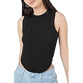 Forever 21 Womens Cropped Curved-Hem Tank Top