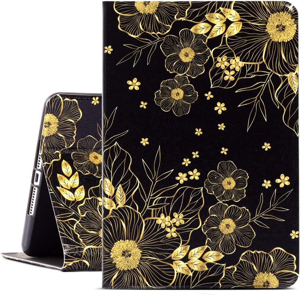 ipad Mini 5/4 Case, Gofupa ipad 7.9 Inch Case 2019, Soft TPU Back Cover and Folio Leather Case, Adjustable Stand Auto Wake/Sleep Smart Case (Golden)