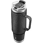 Meoky 40oz Tumbler with Handle, Stainless Steel Travel Mug with 2-in-1 Straw and Sip Lid, Vacuum Insulated Coffee Mug, 100% Leak Proof, Keeps Cold for 34 Hours or Hot for 10 Hours (Night)