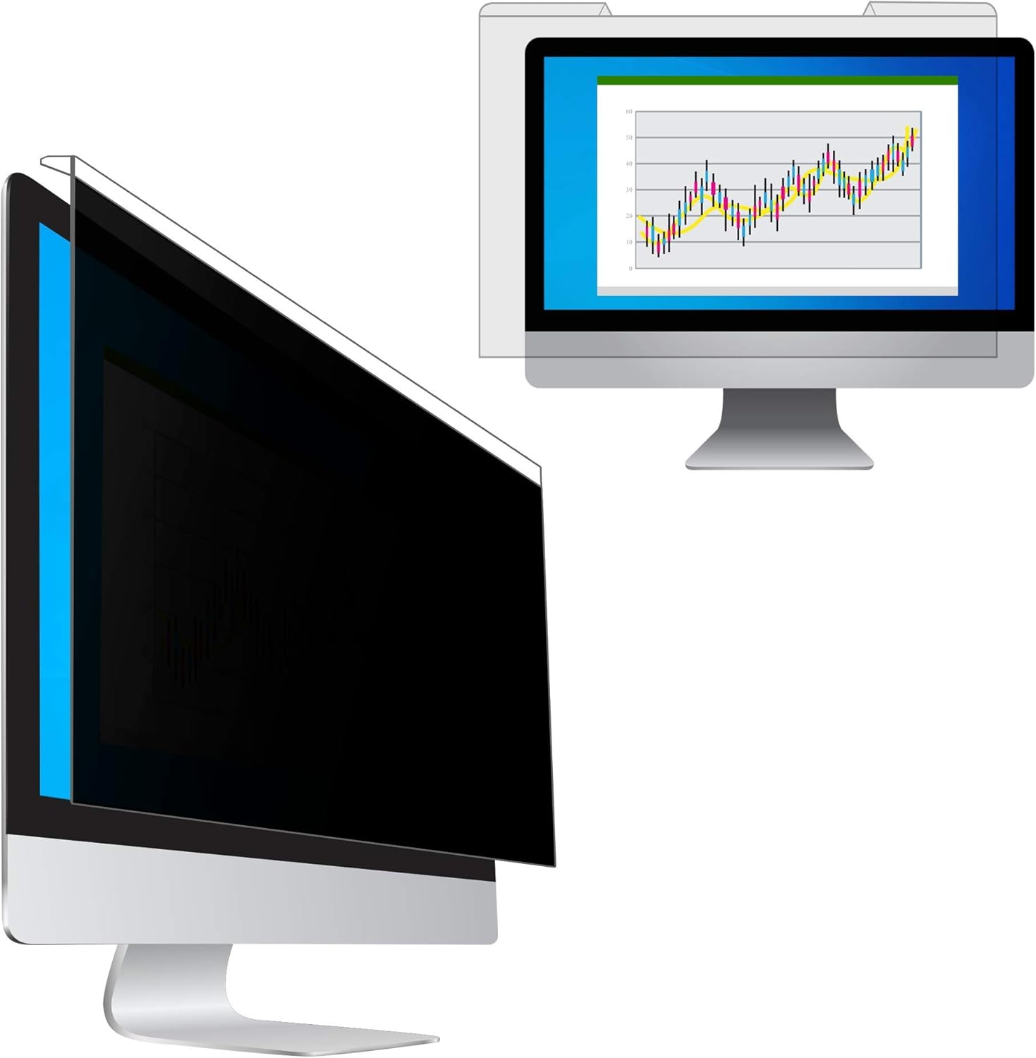 filtro privacy per computer desktop da 23 pollici