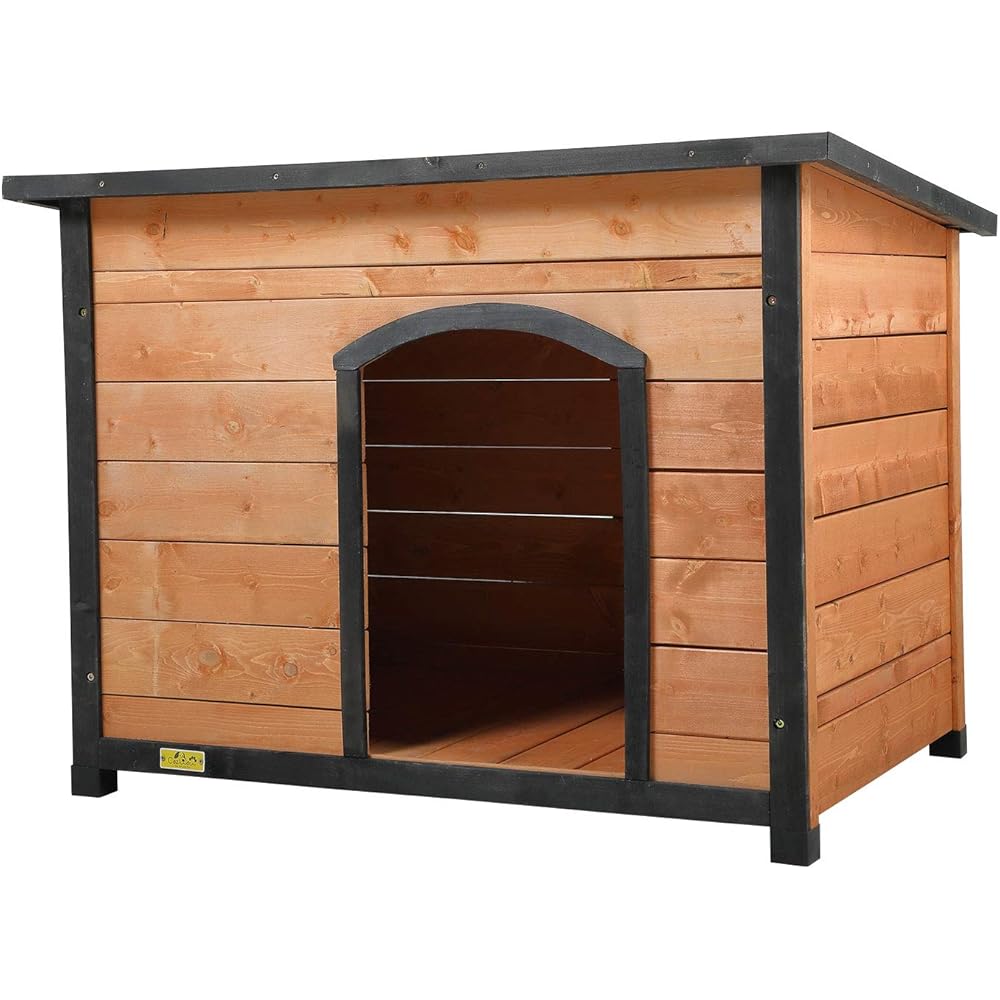 25/mo Finance COZIWOW Wooden Dog House with Door for Medium Large