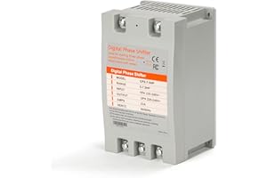 YMYP Single Phase to 3 Phase Converter - 7.5HP 23A 220V, Digital Phase Shifter for Residential and Light Commercial Use, 220V-240V Input/Output (One Converter for One Motor Only)