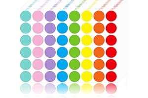 STARLIBOO Dot Stickers,1440 PCS Color Code Label, 1inch Garage Sale Stickers, Yard Sale Price Labels, Writable Not Blurry (8 Colors)