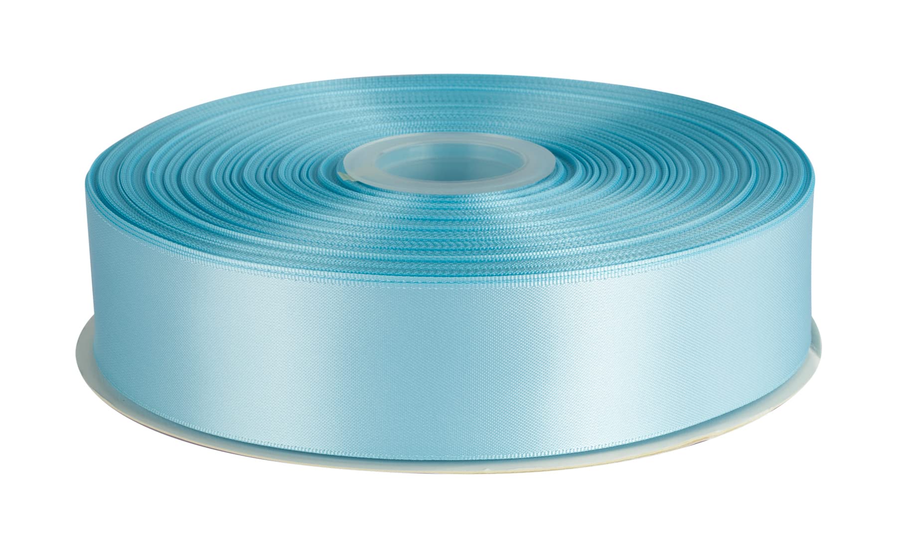 Double Faced Satin Ribbon, 38mm X 91M, Solid Polyester Ribbon for Gift Wrapping, Crafts, Wedding Party Ceremony Decoration, Floral Arrangement, Sewing (Lt. Blue)