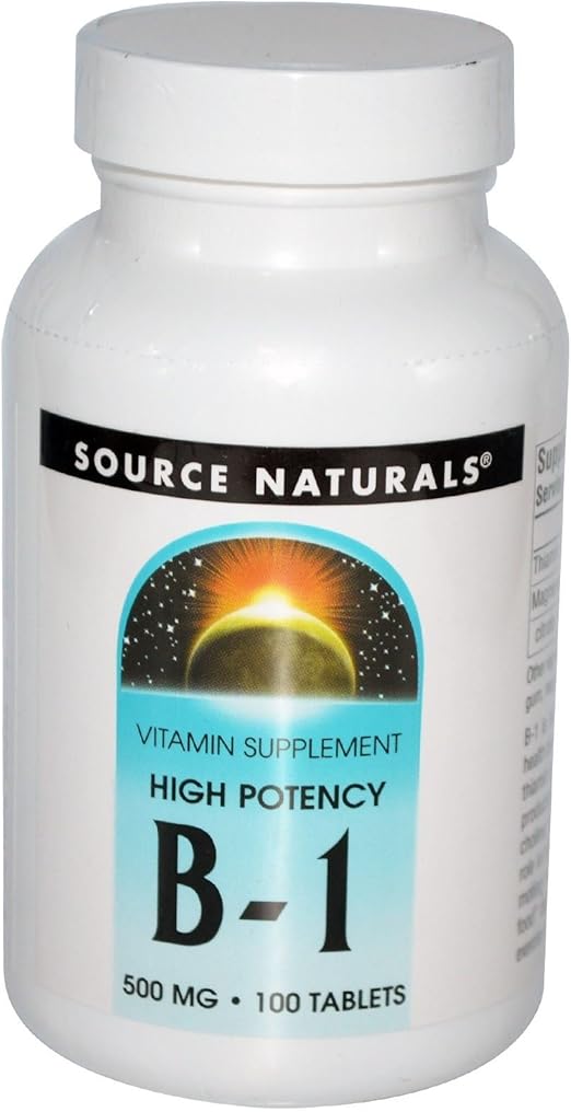 High Potency Vitamin B1 500 Milligrams 100 Tabs Health