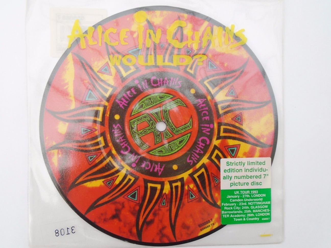 Alice In Chains Would 7"PD 1993 Columbia 6588887