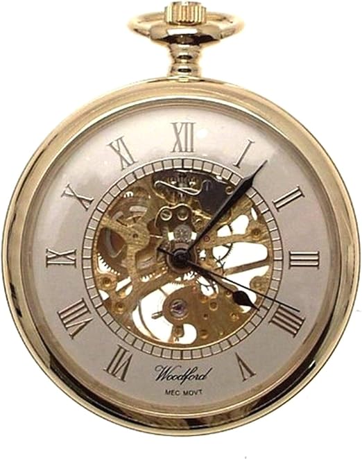 Amazon.com: Reproduction of Classic Mechanical Pocket Watch Gold Plated