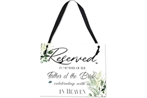 LATAMO Reserved Memorial Wedding Banner - Reserved Signs for Wedding, Reserved Seating Signs for Loved Ones Passed Away, Wedd