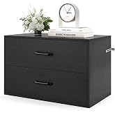 Giantex Stackable Drawers for Closet, 2-Drawer Short Dresser, Multi-Purpose Storage Cube with Anti-Scratch Pads, Anti-Tipping Devices, Storage Cabinet for Living Room, Entryway, Home Office (1, Black)
