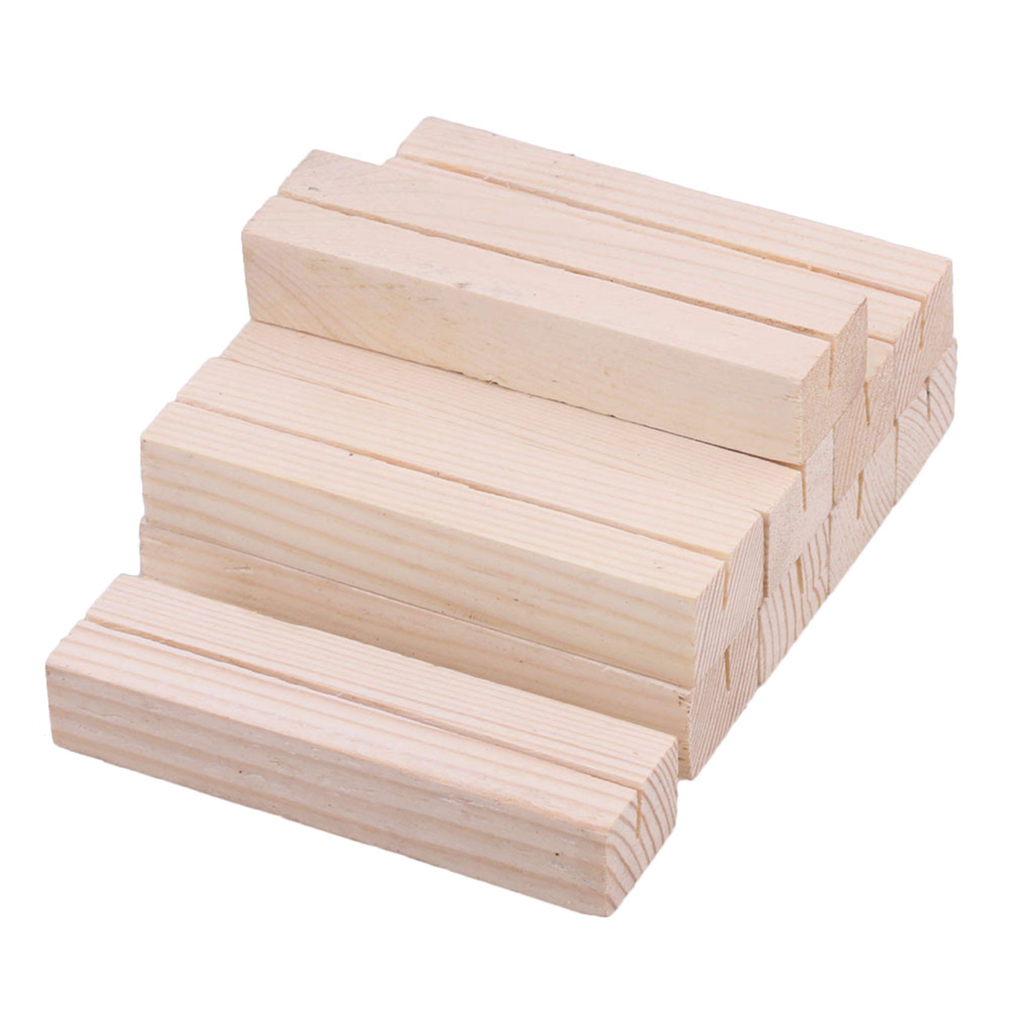 10x2.7x1.8cm Pine Wood Postcard Card Holder Party Wedding Set of 10