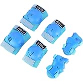 BOSONER Kids/Youth Knee Pads Elbow Pads Wrist Guards Set for 3-15 Years, Child Protective Gear Set for Roller Skates, Cycling, BMX Bike, Skateboard, Inline Skating, Scooter Riding Sports&hellip;