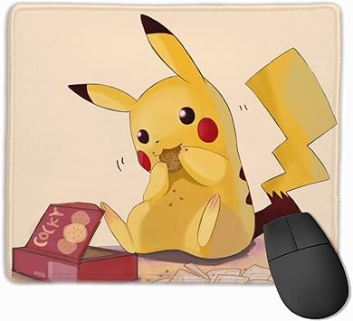 Amazon ピカチュウクッキー食べる マウスパッド ゲーミング オフィス最適 高級感 おしゃれ耐久性が良 付着力が強い30x25x0 3cm Cyhhhyh マウスパッド 通販