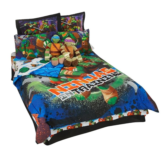 Teenage Mutant Ninja Turtles Boys Full Comforter and Sheet