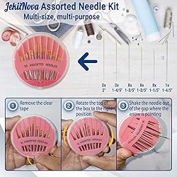 Premium Hand Sewing Needles, 6 Sizes Assorted